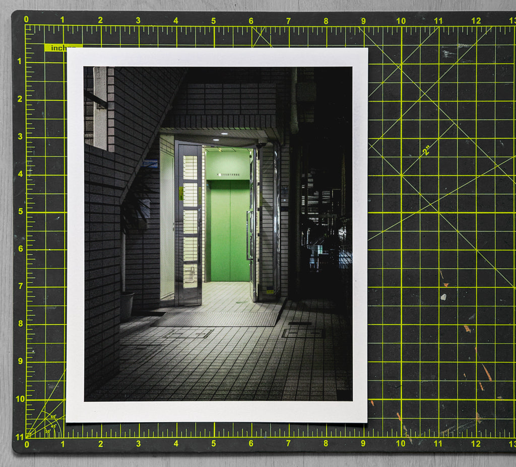 This elevator is green | 8" x 10" Photo Print | 2024-10-07 | Takadanobaba Tokyo, Japan